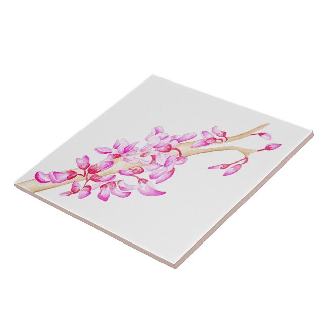 Delightful Spring on a Ceramic Tile (R) (Side)
