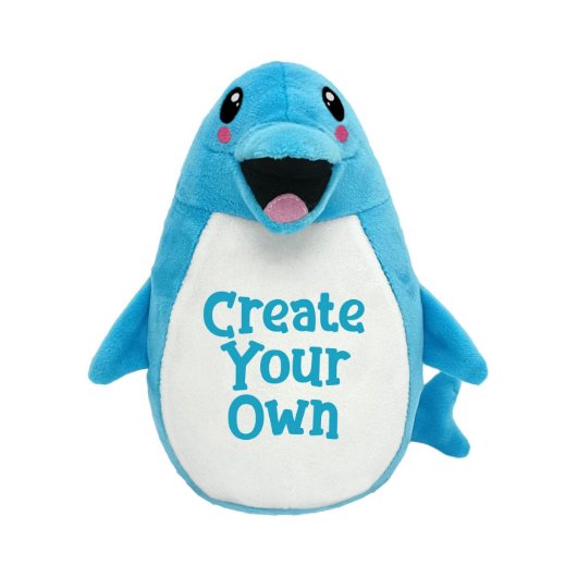 Delightful Squishy Blue Dolphin 6" Plushie (Front)