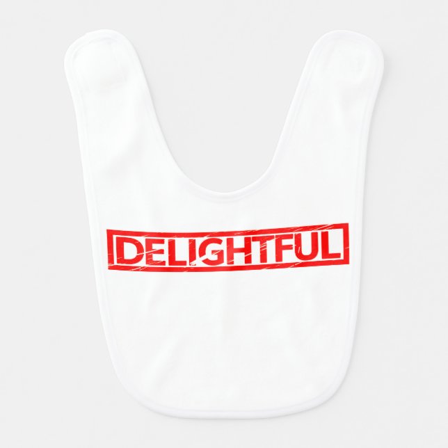 Delightful Stamp Baby Bib (Front)