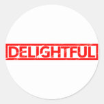 Delightful Stamp Classic Round Sticker