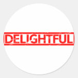 Delightful Stamp Classic Round Sticker