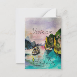 Delightful sunset in Halong Bay Vietnam Case-Mate Note Card