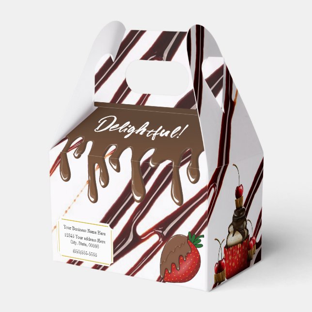 Delightful Sweet Treats Party Favor Box (Front Side)