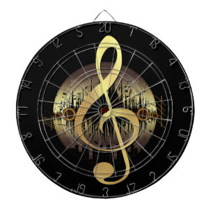 Delightful Tune - Gold  Dart Board