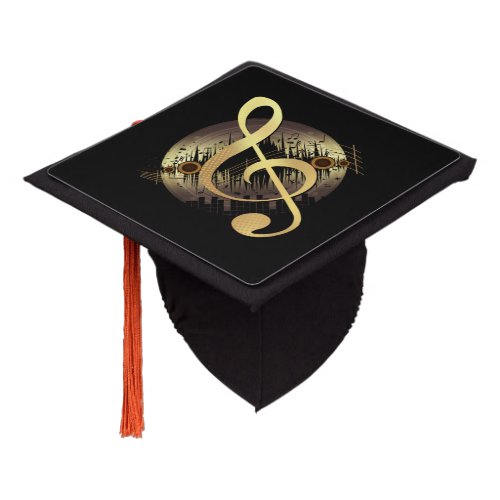 Delightful Tune _ Gold  Graduation Cap Topper