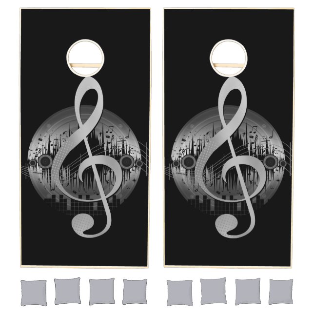 Delightful Tune - Silver  Cornhole Set (Set)