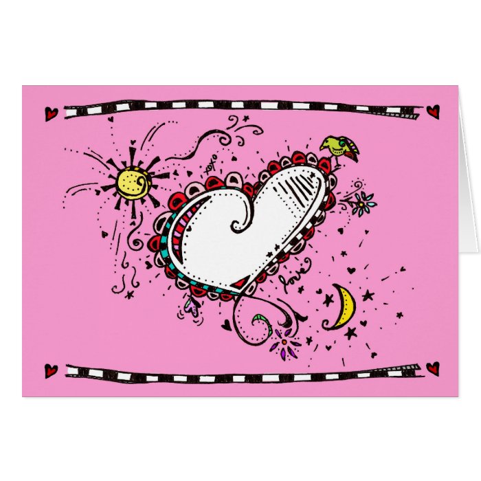 Delightful Valentine Pink Greeting Card