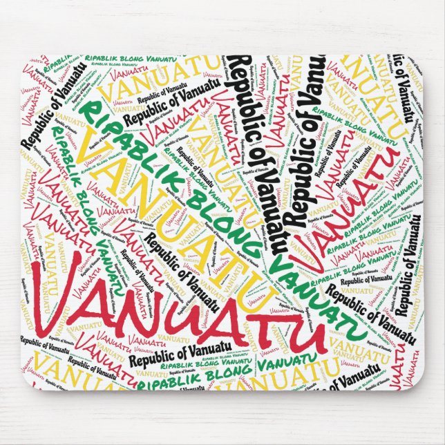 Delightful Vanuatu Flag Colors Patriotic Mouse Pad (Front)