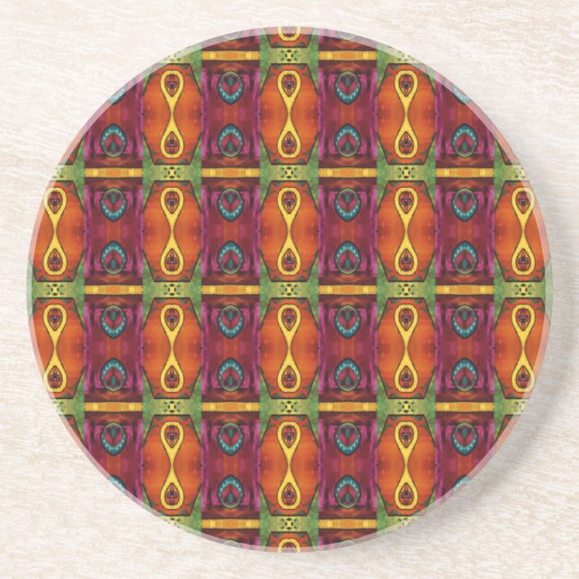 Delightfully African Pattern Coaster (Front)