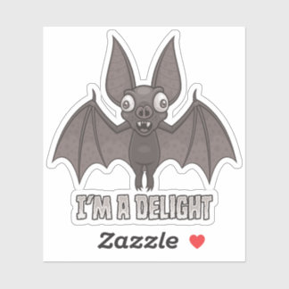 Delightfully Derpy Vampire Bat Sticker