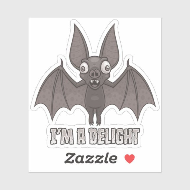 Delightfully Derpy Vampire Bat Sticker (Sheet)