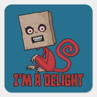 Delightfully Disturbing Monkey Square Sticker