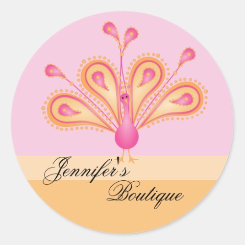 Delightfully Feathered Classic Round Sticker