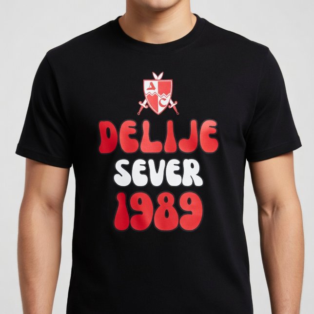 Delije Sever 1989 Ceveno Beli  T-Shirt (Creator Uploaded)