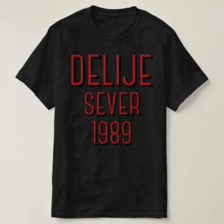 Delije Sever 1989 Crveni Tekst  T-Shirt