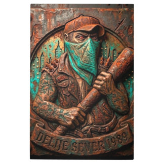 Delije Sever 1989 Embossed Metal Print