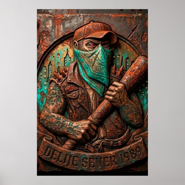 Delije Sever 1989 Embossed Poster (Front)