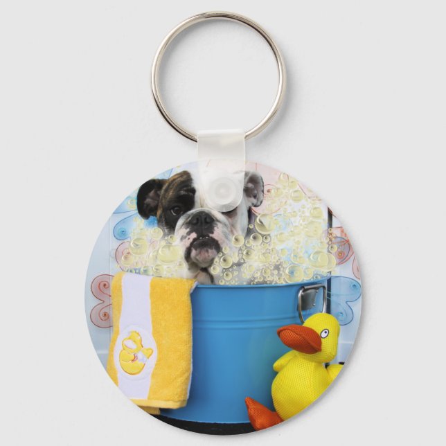 Delilah - English Bulldog Keychain (Front)