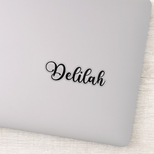 Delilah Name - Handwritten Calligraphy Sticker (Detail)