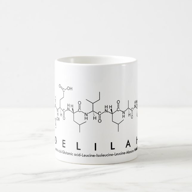 Delilah peptide name mug (Center)