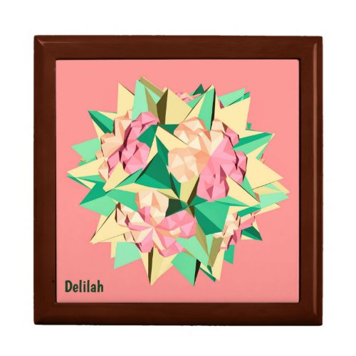 DELILAH  POLYHEDRON  Pretty Wooden Jewelry  Gift Box