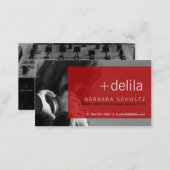 Delila's Face [red] Business Cards (Front/Back)