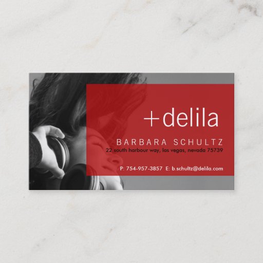 Customizable Delila's Face [red] Business Cards