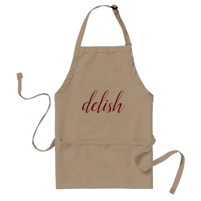 Delish Delicious Graphics Adult Apron (Front)