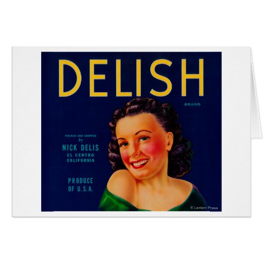 Delish Orange LabelEl Centro, CA Cards (Front Horizontal)