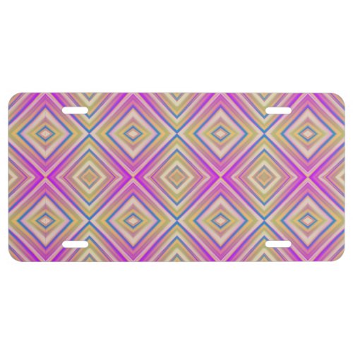 Delish Purple Alternative Diamond Pattern  License Plate