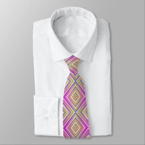 Delish Purple Alternative Diamond Pattern Neck Tie