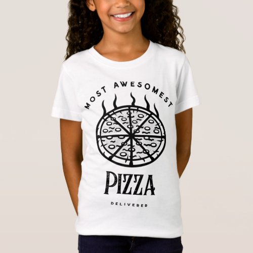 Deliver Food Grocery Cheesy Pizza Deliverer  T_Shirt