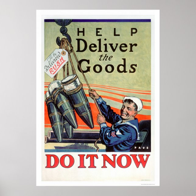 Deliver the Goods - Navy (US02293) Poster (Front)