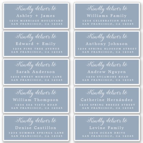 Deliver to Calligraphy Wedding Guest Address Label