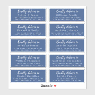 Deliver to Calligraphy Wedding Guest Address Label