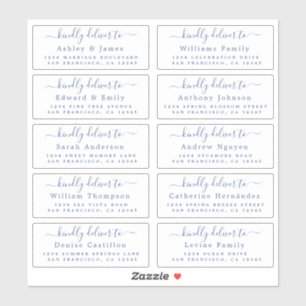 Deliver to Calligraphy Wedding Guest Address Label