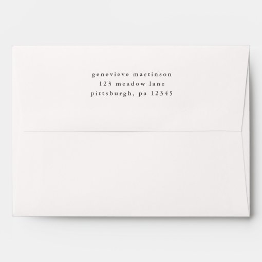 Deliver to Calligraphy with Floral and Address Envelope | Zazzle