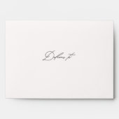 Deliver to Calligraphy with Floral and Address Envelope | Zazzle