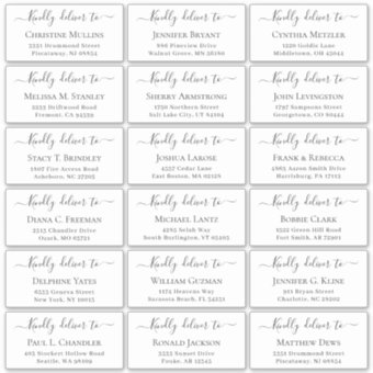 Deliver to Script Large Wedding Guest Address Sticker | Zazzle