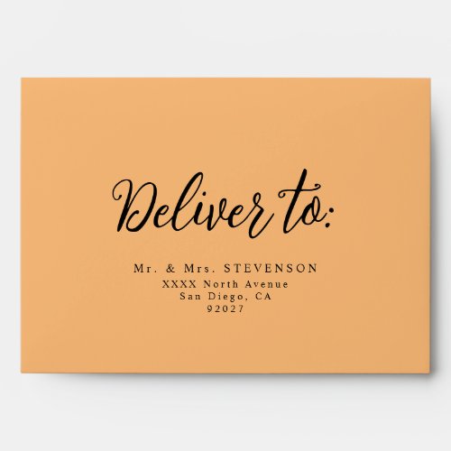 Deliver to Script Wedding Address Envelope