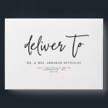 Deliver To Script Wedding Address Label Envelope<br><div class="desc">This envelope design is an elegant way to deliver your wedding stationery to family and friends!</div>