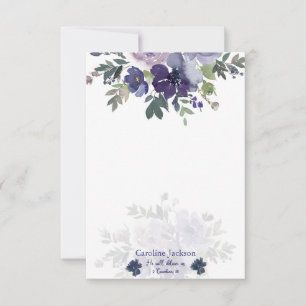 Deliver us watercolor floral personalized note card