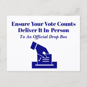 Deliver Your Vote On Time Postcard
