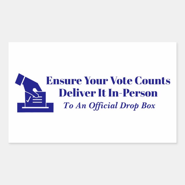 Deliver Your Vote On Time Rectangular Sticker (Front)