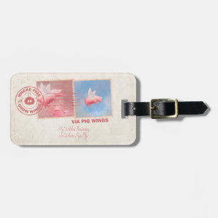 Deliver Yourself-Flying Pig Postage Luggage Tag