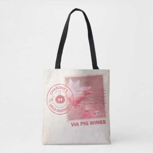 Deliver Yourself_Flying Pig Postage Tote Bag