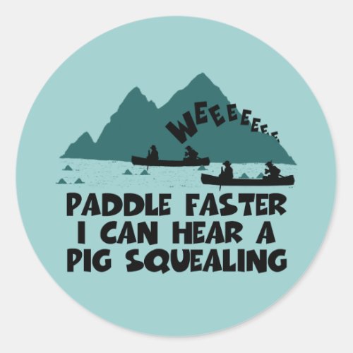 Deliverancesqueal little piggy parody classic round sticker