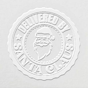 Delivered By Santa Claus Christmas Holiday Embosser