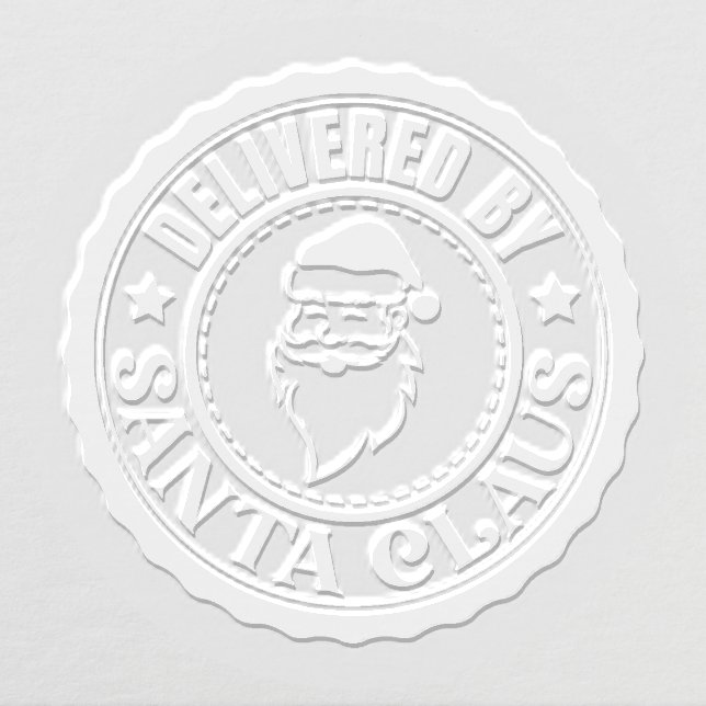Delivered By Santa Claus Christmas Holiday Embosser (Design)
