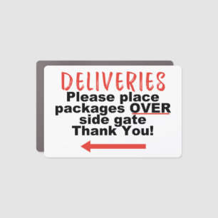 Deliveries Door Sign
